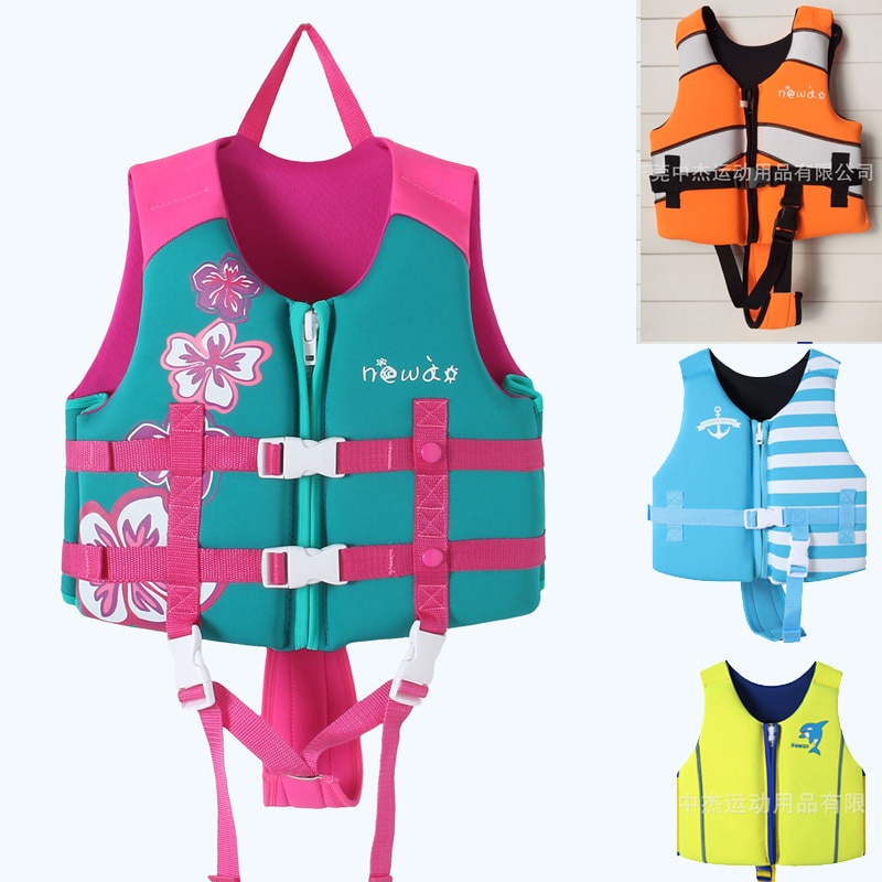 Kids Swimming Jacket Neoprene Safety Life Vest Water Sports Kayaking ...