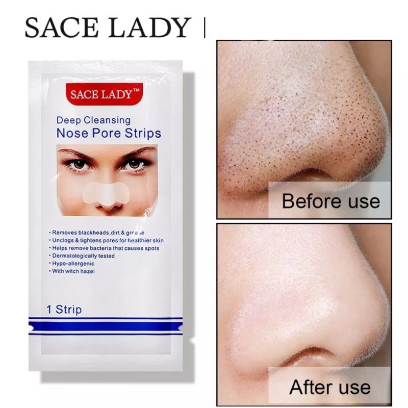 SACE LADY DEEP CLEANSING NOSE PATCH Nose Pore Strip Remove Blackhead