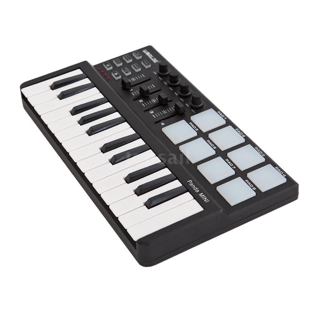 Worlde Panda mini Portable Mini 25Key USB Keyboard and Drum Pad MIDI