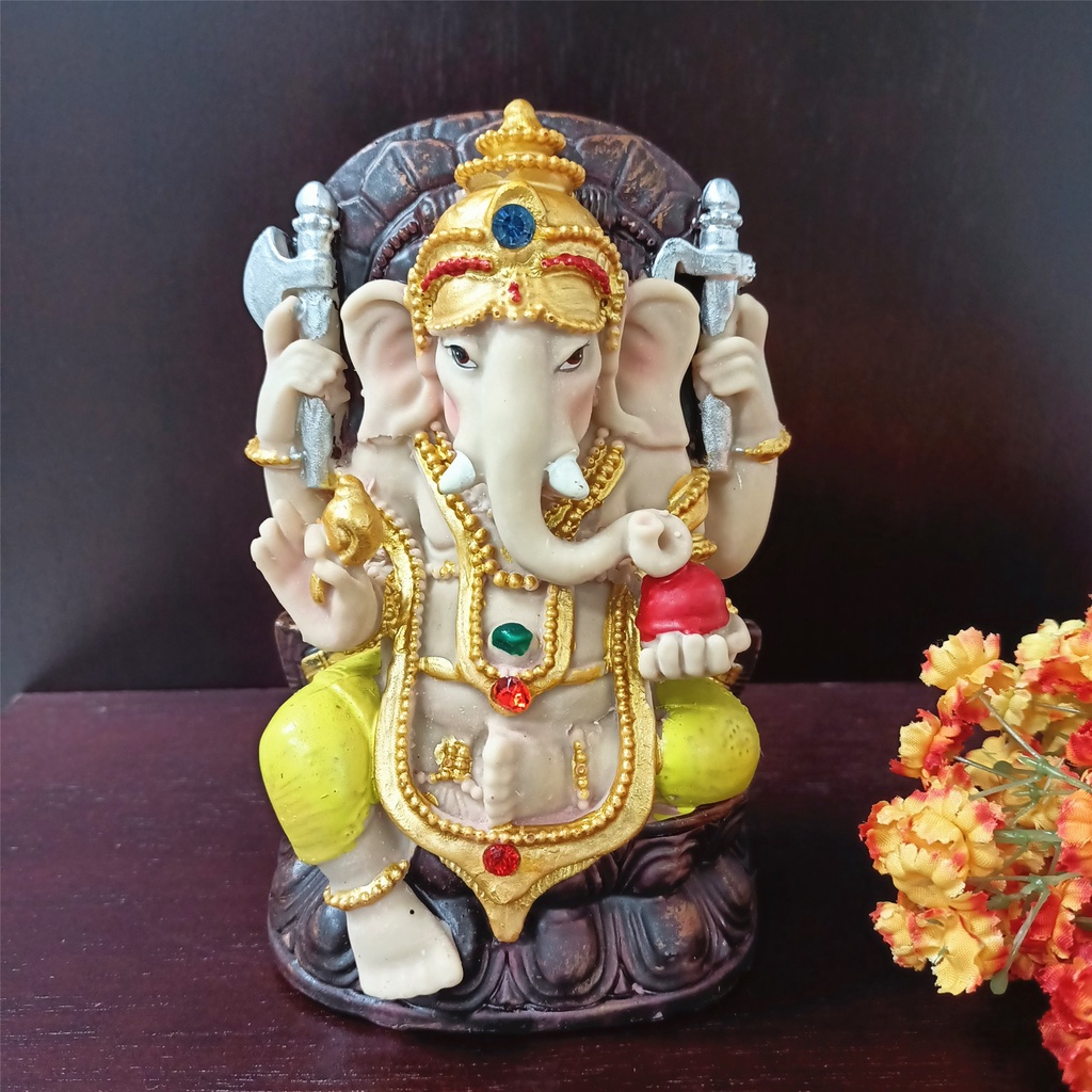 QKD 🎁READY STOCK🎁 Indian Statue Elephant Statue Home Deco Living Room ...