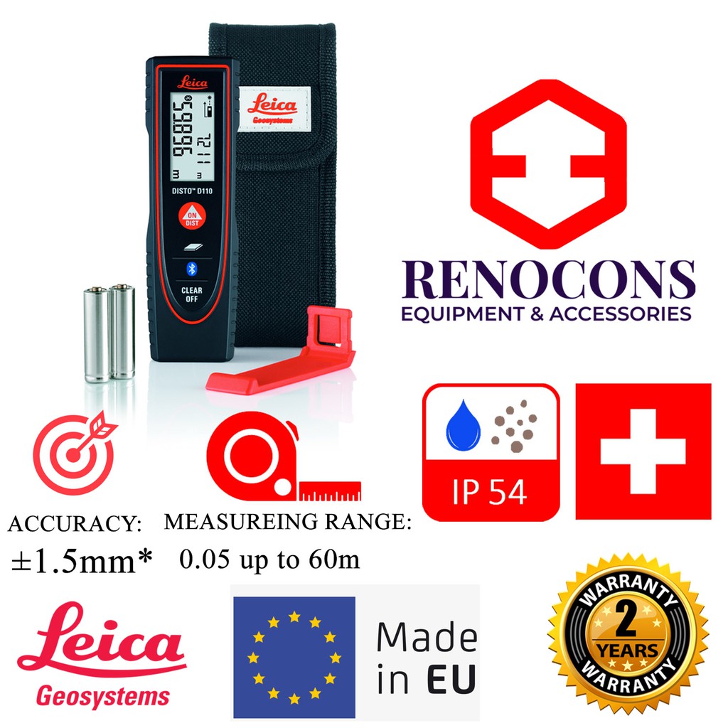 LEICA DISTO D110, Leica Geosystems Laser Distance Meter 60 m