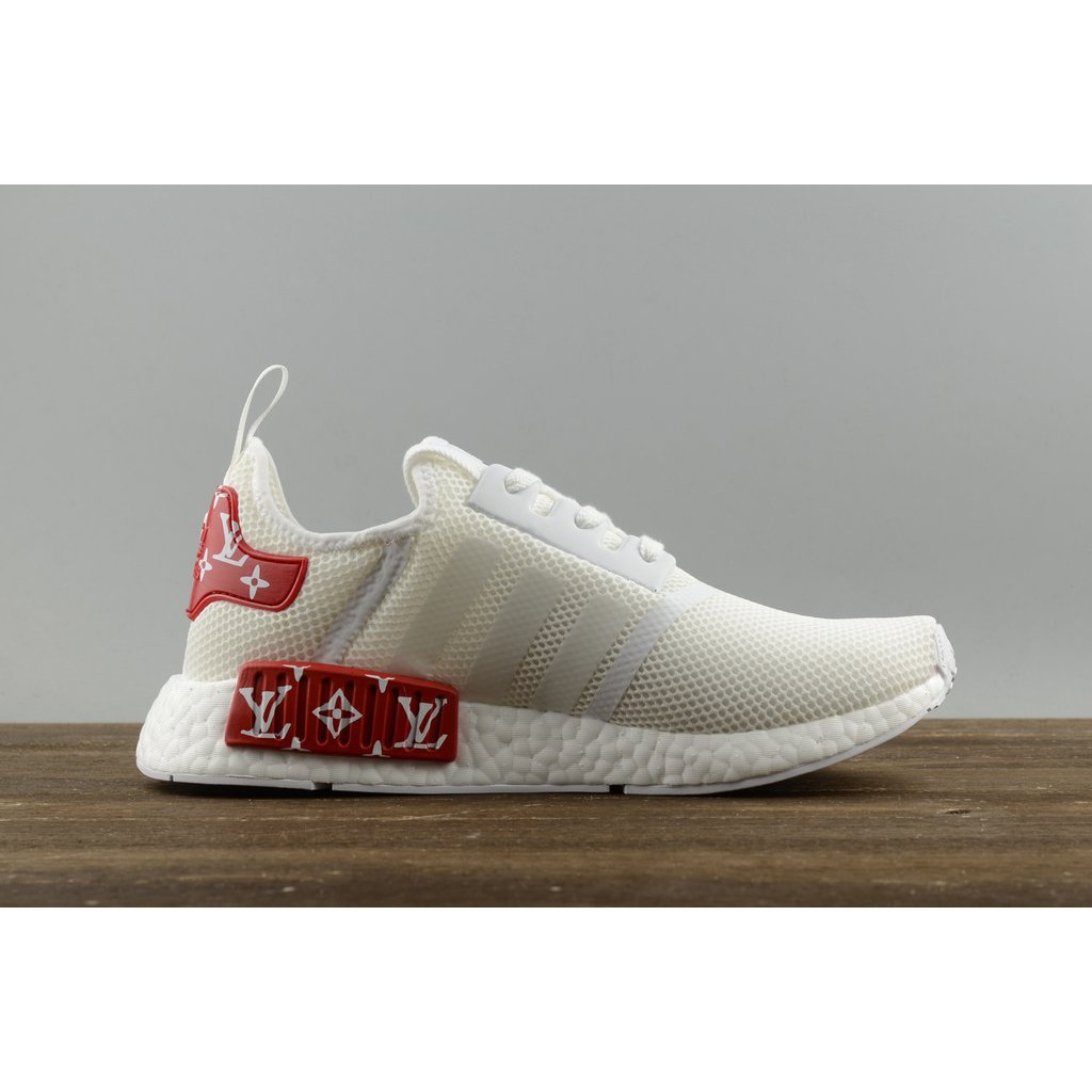 Adidas NMD x LV Louis Vuitton Custom White Red