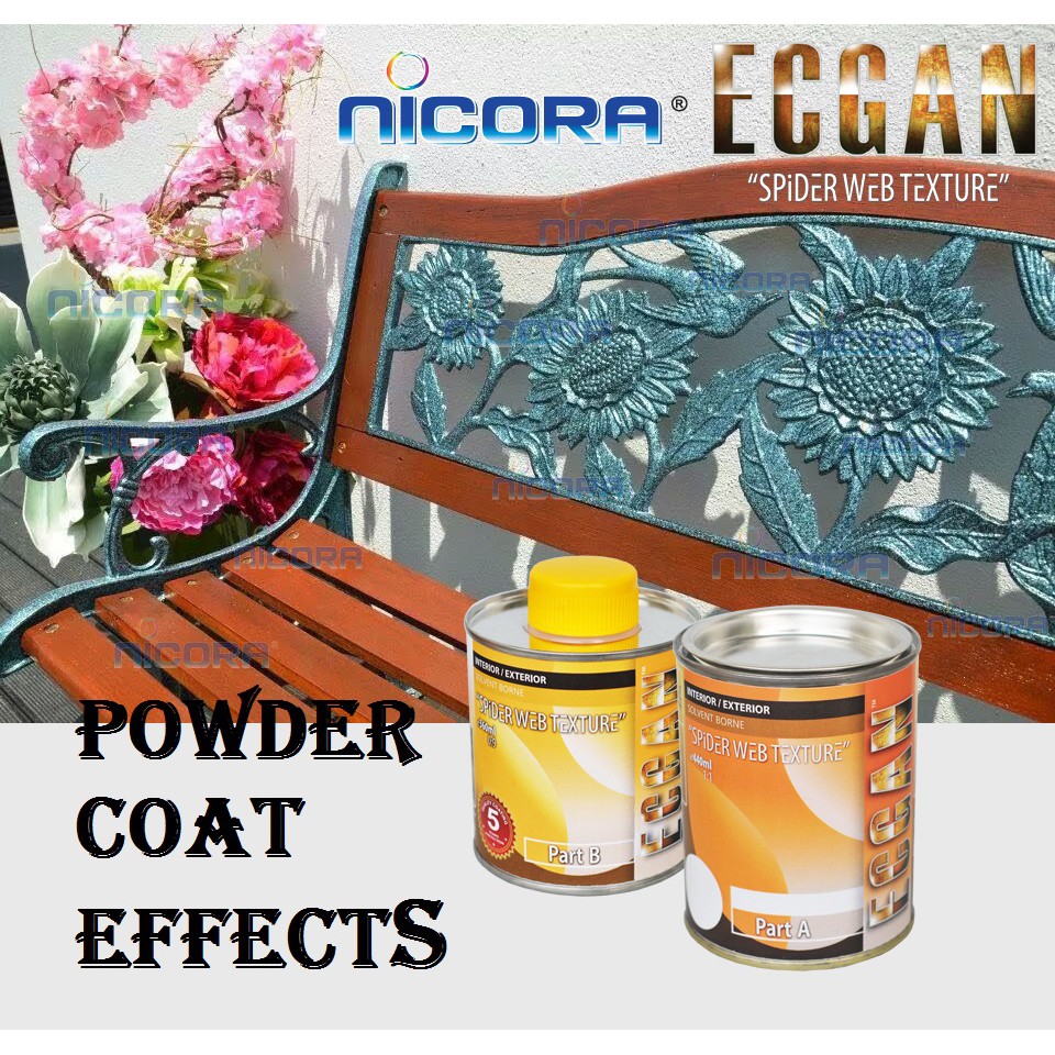 💥NICORA ECGAN PAINT💥 (800ML) Oil Based Powder Coat Effect Metal, Stone ...