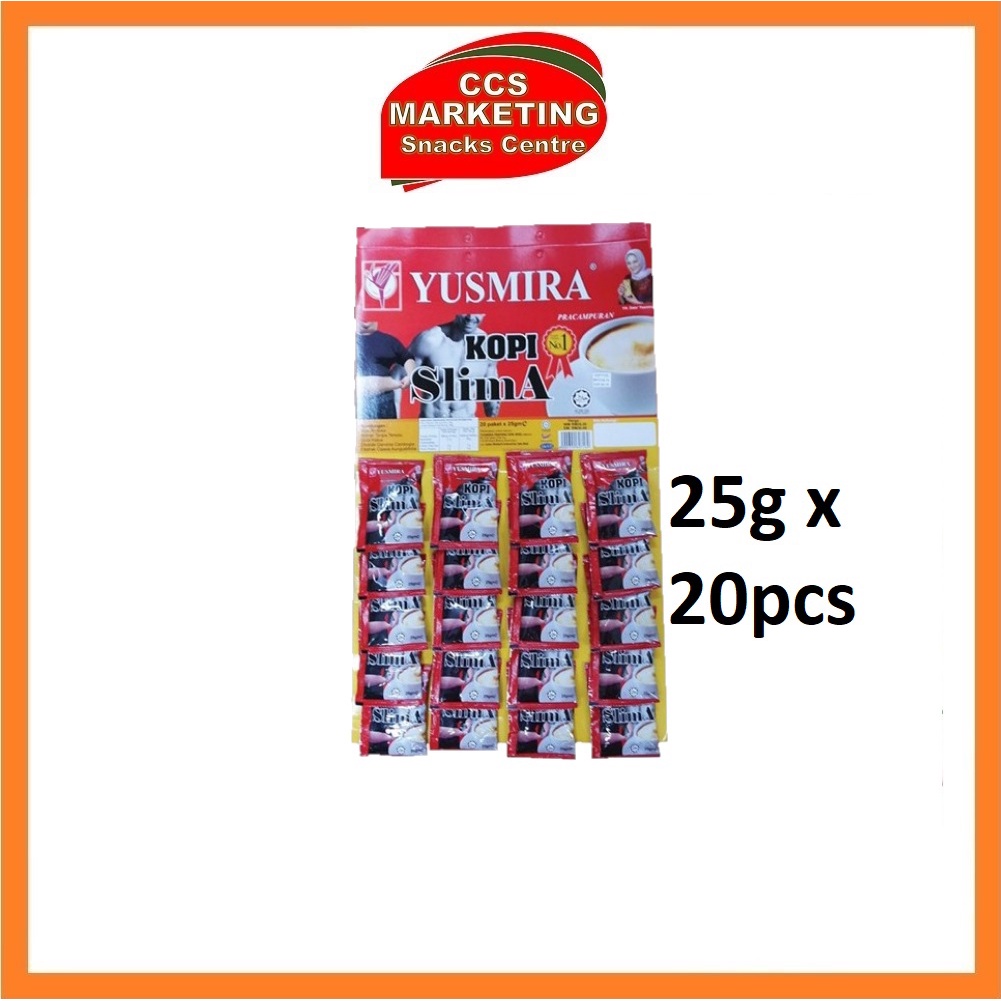 CCS Yusmira Kopi Pracampuran Kopi Slima ( 25g x 20pcs ) | Shopee Malaysia