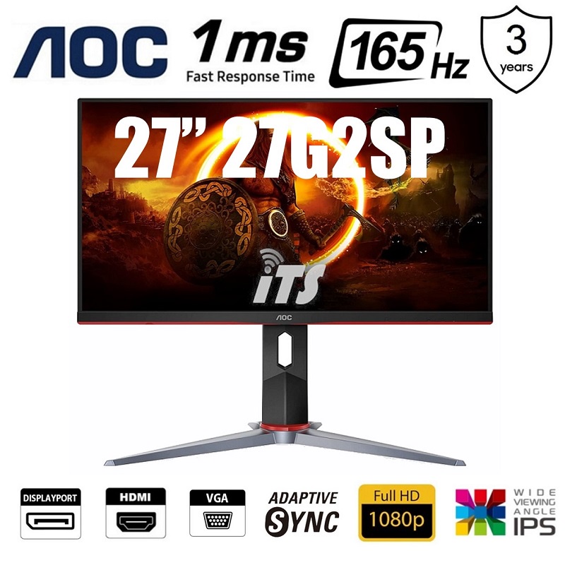 AOC 27" 27G2 144Hz / 27G2SP 165Hz / 27G4 180Hz Adaptive Sync Gaming ...