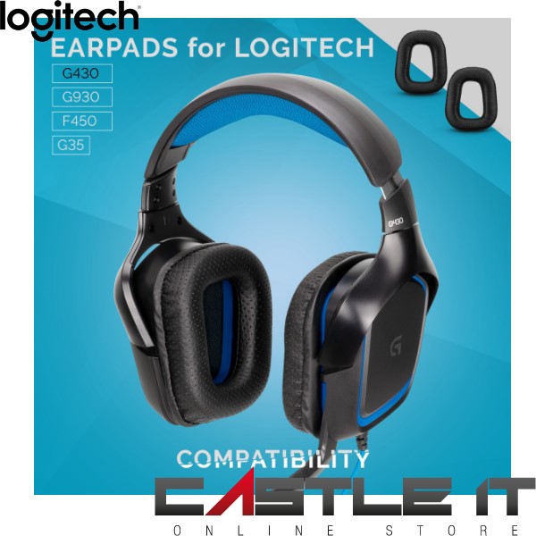 Logitech Cushion Ear Pad For G930 G430 F450 Headset and Headband Cover BLACK Earpad Earpads Ear Pads Shopee Malaysia