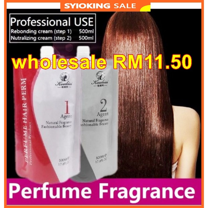 Hair Rebonding Cream Ubat Krim Lurus Rambut Straightener Salon Set