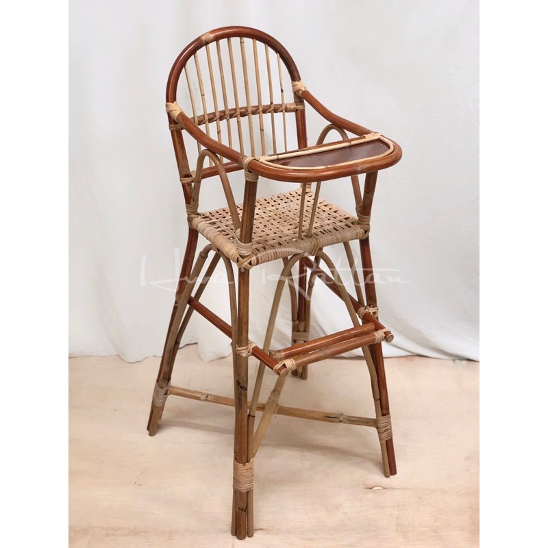 Rattan baby high discount chair