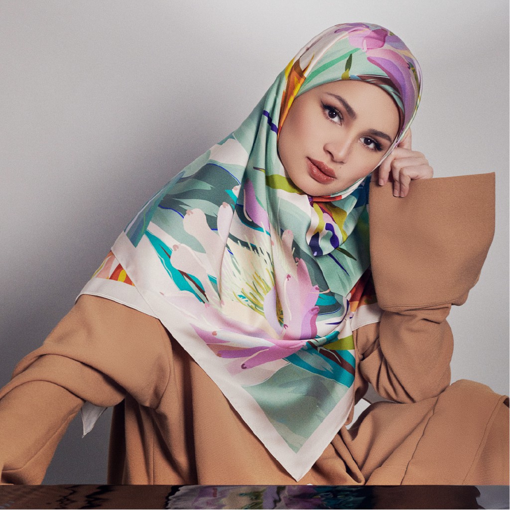 SHAWLPUBLIKA Zara Printed Square Tudung Bawal Tudung Satin | Shopee ...