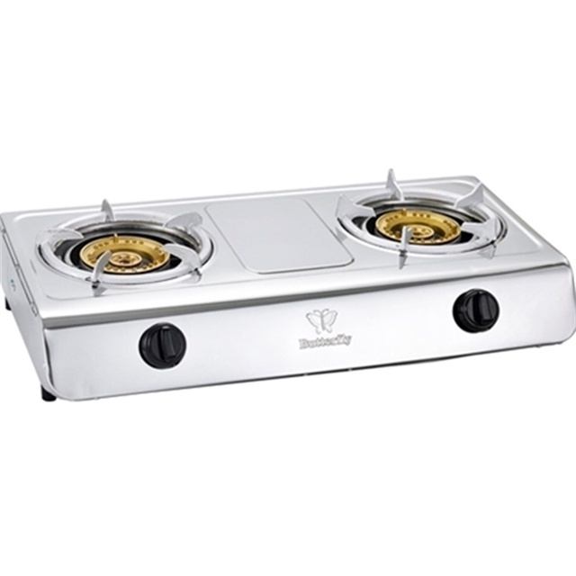 (Offer!!!)Butterfly Stove Double Gas Cooker Stainless Steel BGC933/305