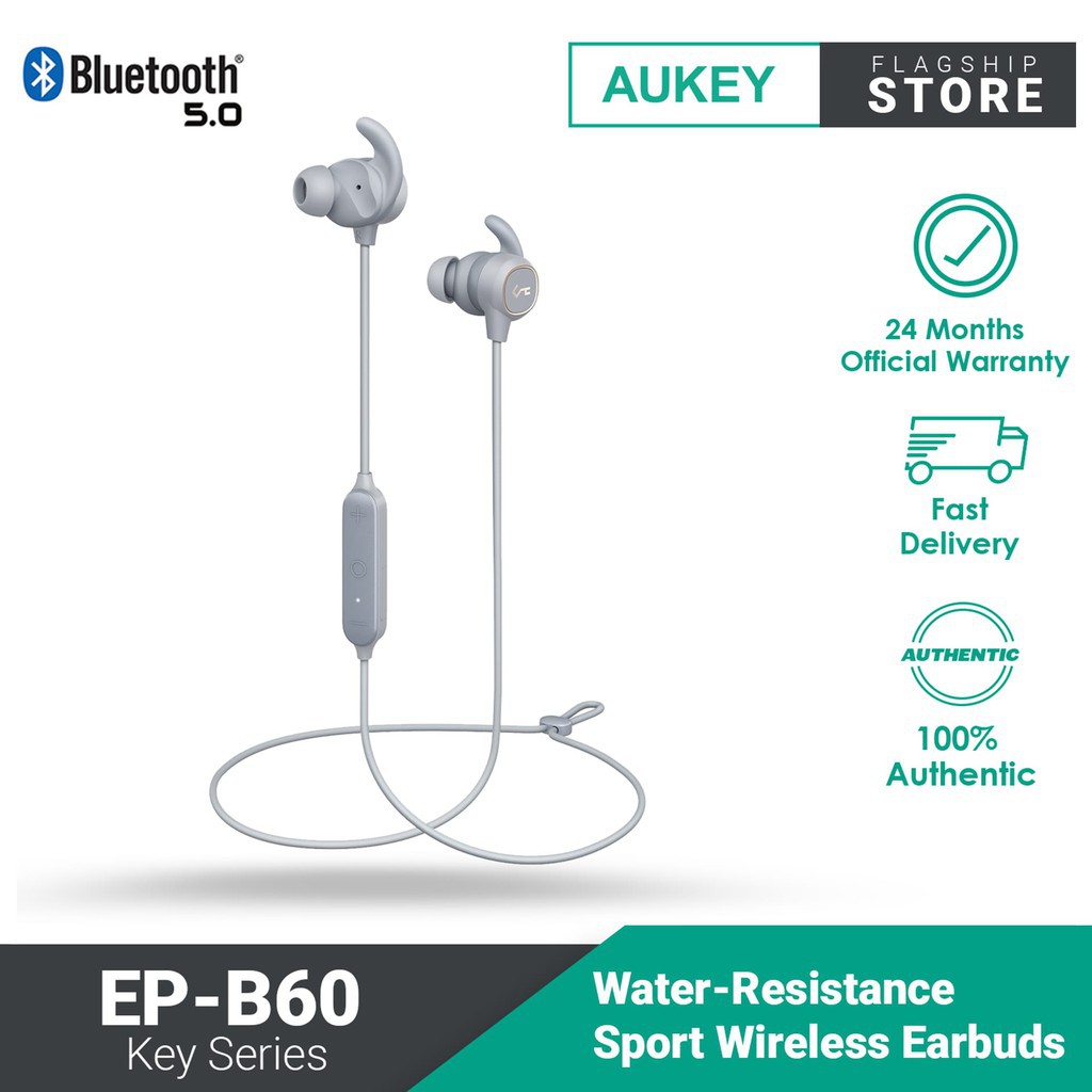 Aukey Key Series EP B60 Bluetooth 5 IPX6 Water Resistance Sport Wireless Earbuds