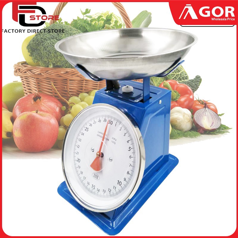 30kg FDS Analog Comercial Kitchen Mechanical Weighing Scale With Bowl   888d0a7149ef1004dda825a1d2d91d6f