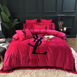 Velvet LV Chanel YSL Hermes Versace Bedding Sets