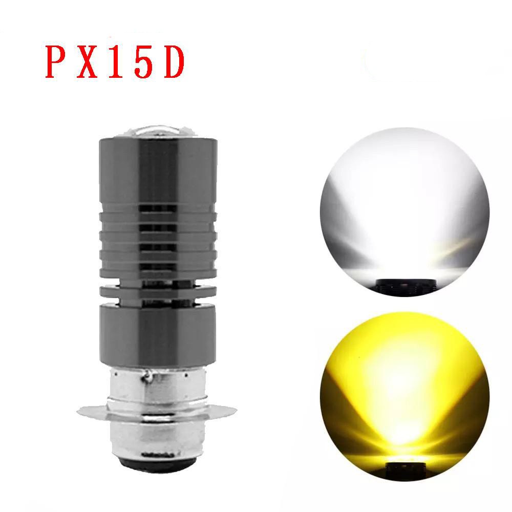 Universal Dual color Headlight Bulbs P15D H6 PX15D LED Motorcycle Hight ...