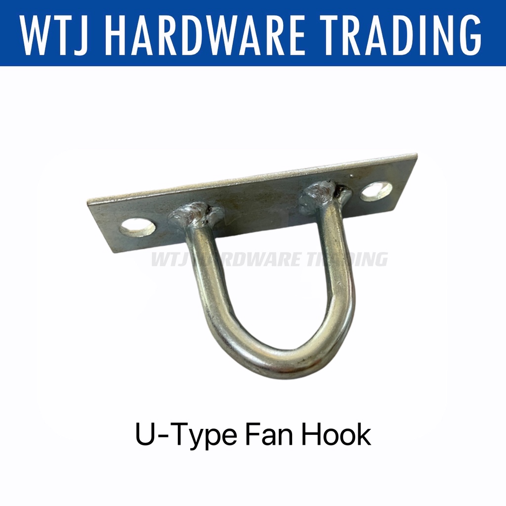 Fan Hook c/w Bolt & Nut/ U Shape / J Hook Ceiling Fan Hook (Untuk Ikat ...