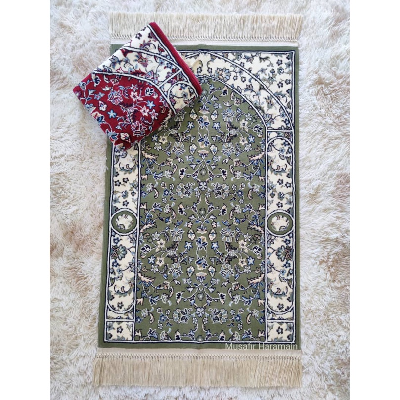 SEJADAH RAWDAH RAUDAH RAUDHAH PREMIUM (BUNGA PUTIH) + PAPER BEG - Tebal ...
