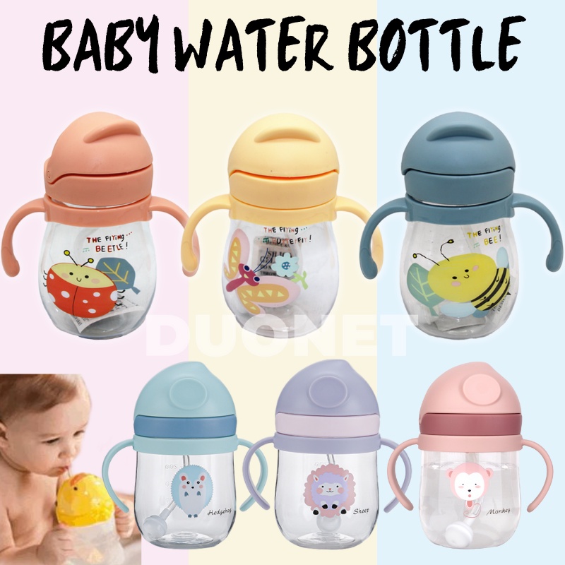 DUONET 350ml 300ml Baby Water Drinking Bottle with Gravity Ball Straw ...