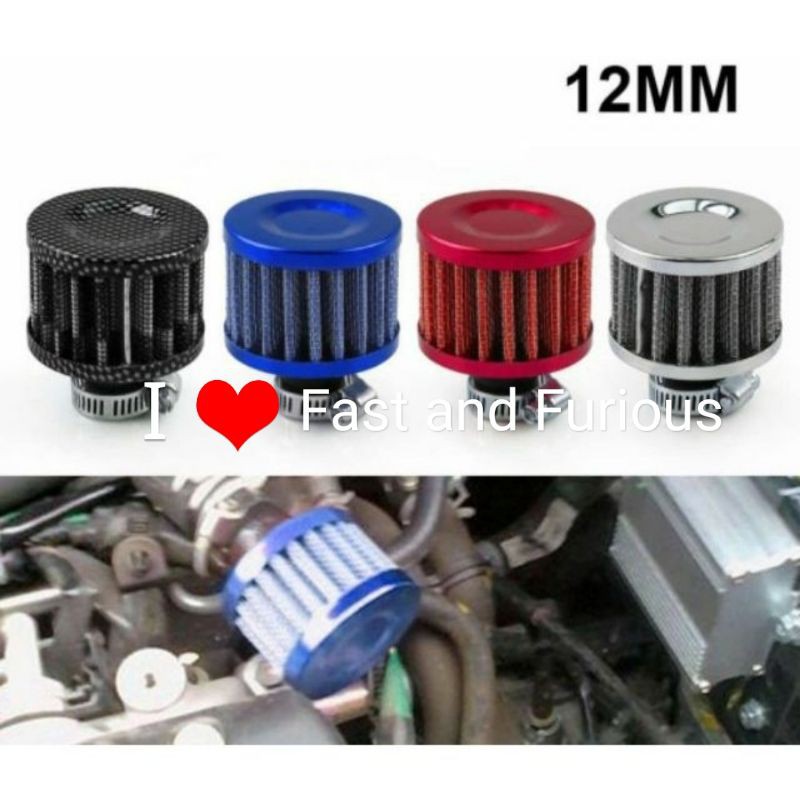 💥Ready Stock💥 12mm Car Cold Air Filter Turbo Vent Crankcase Breather