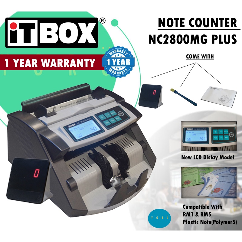iTBOX Note Counter Machine NC-2800MG Plus | Money Cash Counter Machine ...