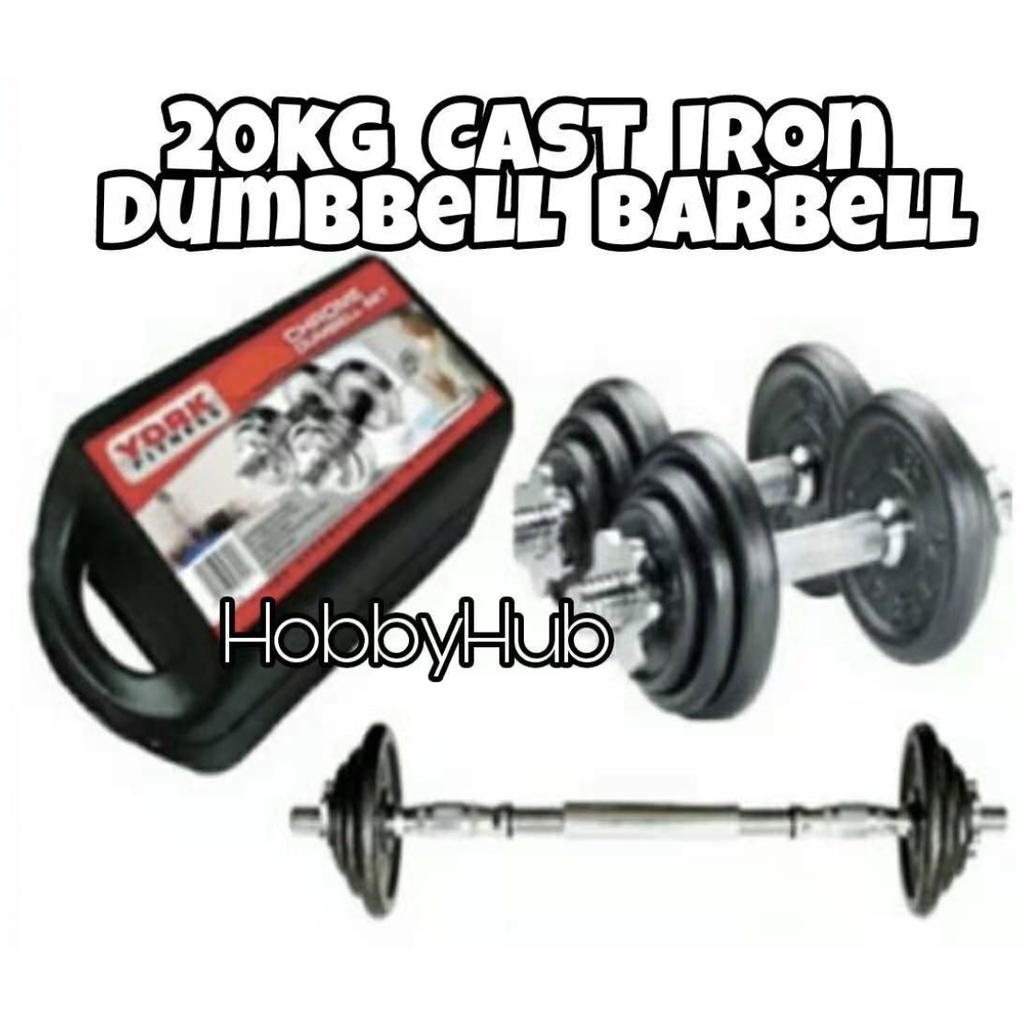 20kg Cast Iron Dumbbell set Shopee Malaysia