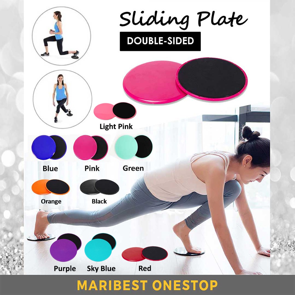 2PCS Rapid Fitness Dual Sided Gliding Disc Sliding Plate Fitness