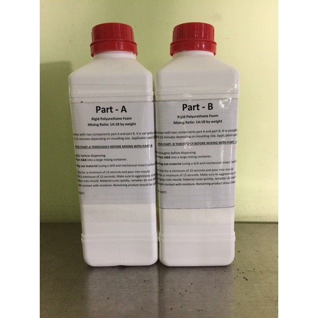 PU Foam 100 (Rigid Polyurethane Foam A+B) (1kg+1kg) | Shopee Malaysia