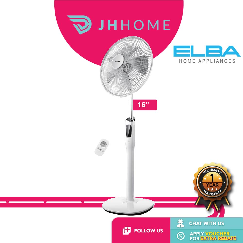 Elba Italy 16" Dc Motor Stand Fan ESFE1637DC(WH) Shopee Malaysia