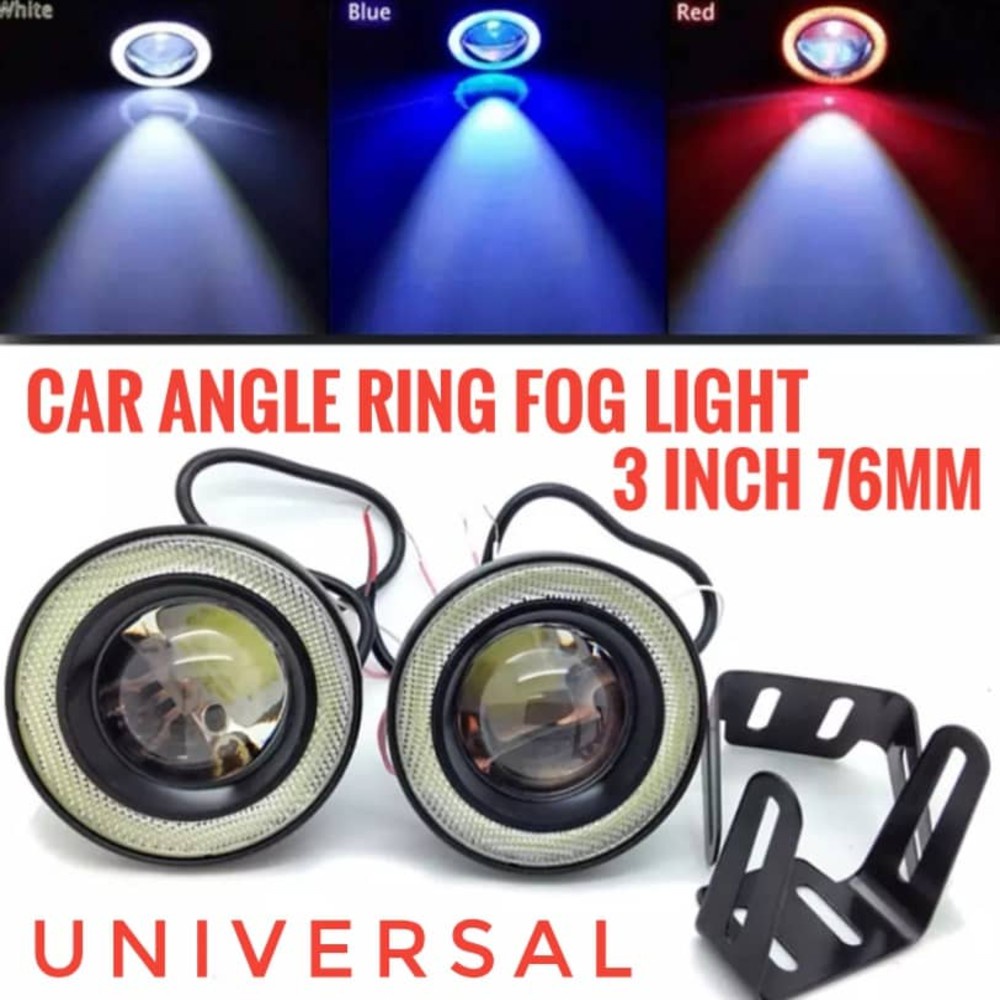 Car Angel Eye Fog Lamp Led Sportlight Sport Light 2PCS White / Red