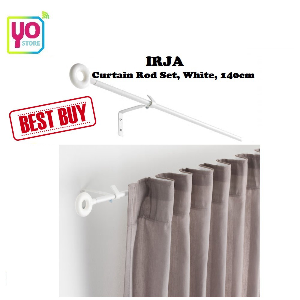 IKEA IRJA Curtain Rod Set (White) Shopee Malaysia