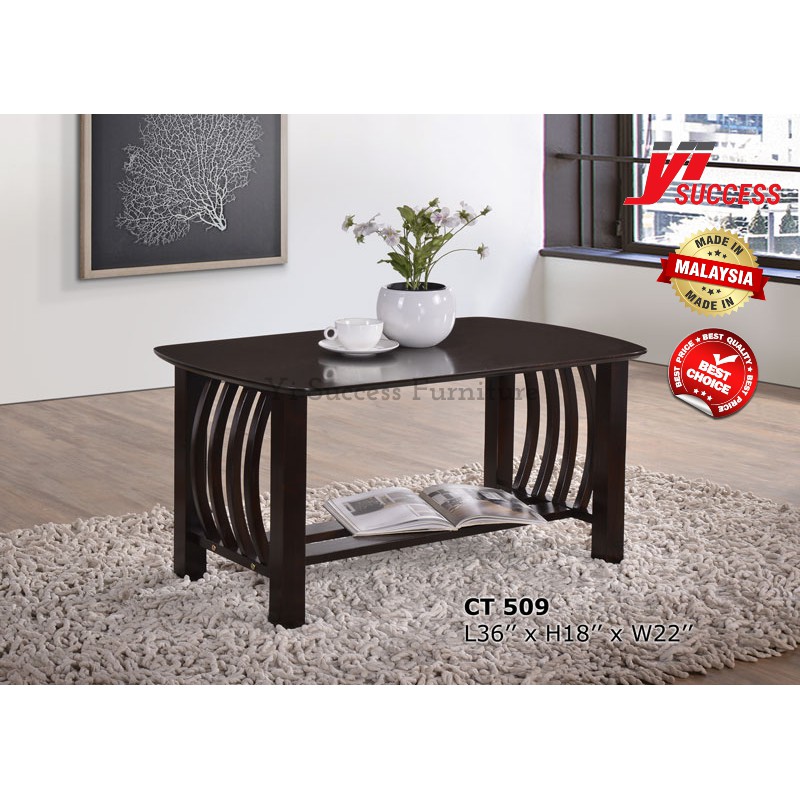 Yi Success Matton Design Rubber Wood Coffee Table / Meja Kopi Kayu