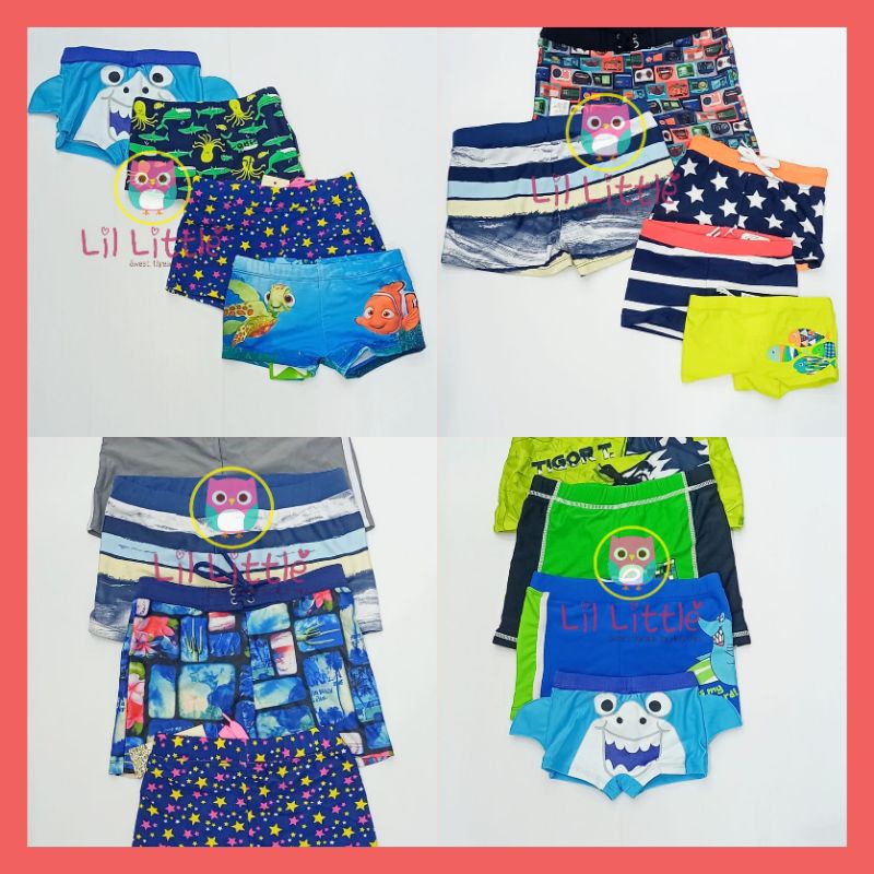 Lil Little Random Boy Swimming Pants Swimming Trunks Quickly Dry (3M ...