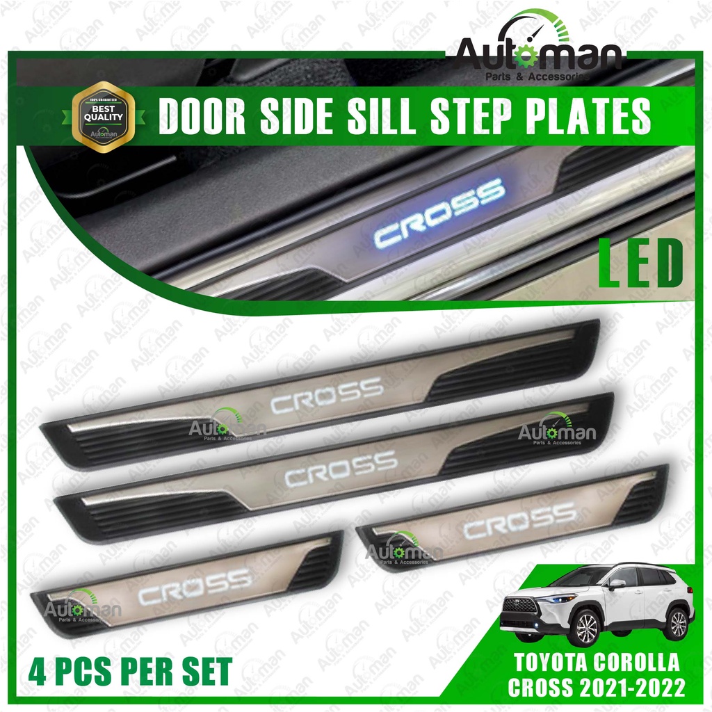 Toyota Corolla Cross 2021 2022 LED Door Side Sill Step Plates