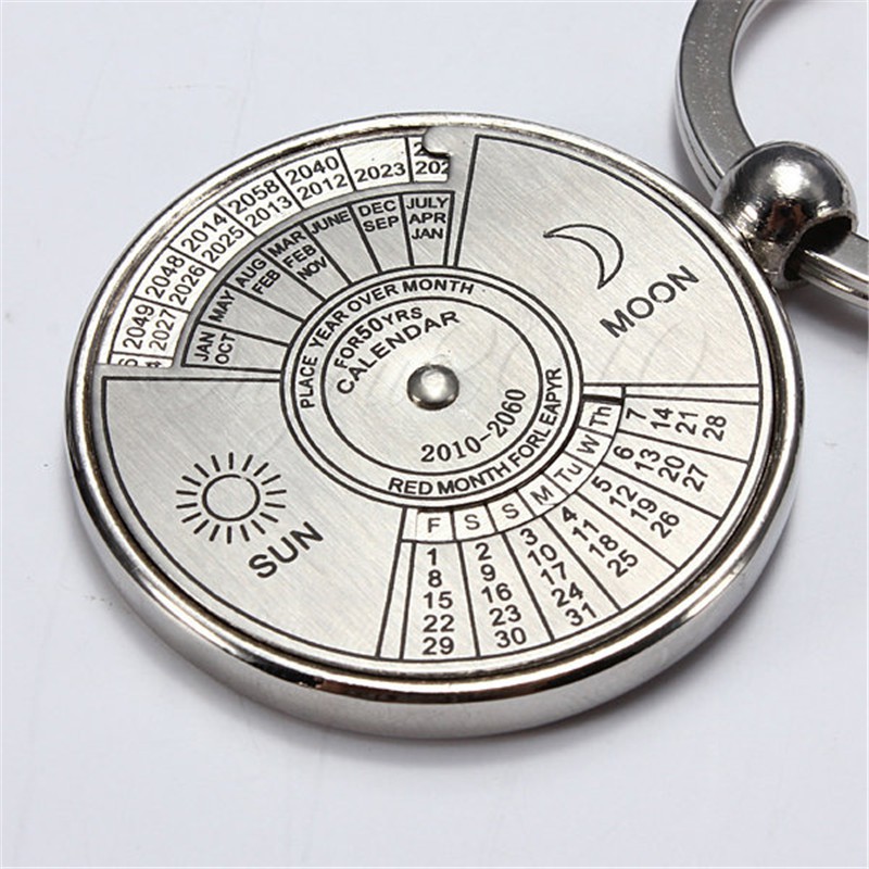 2010-2060 Years Metal Key Chain Calendar Personalized Key Ring | Shopee ...