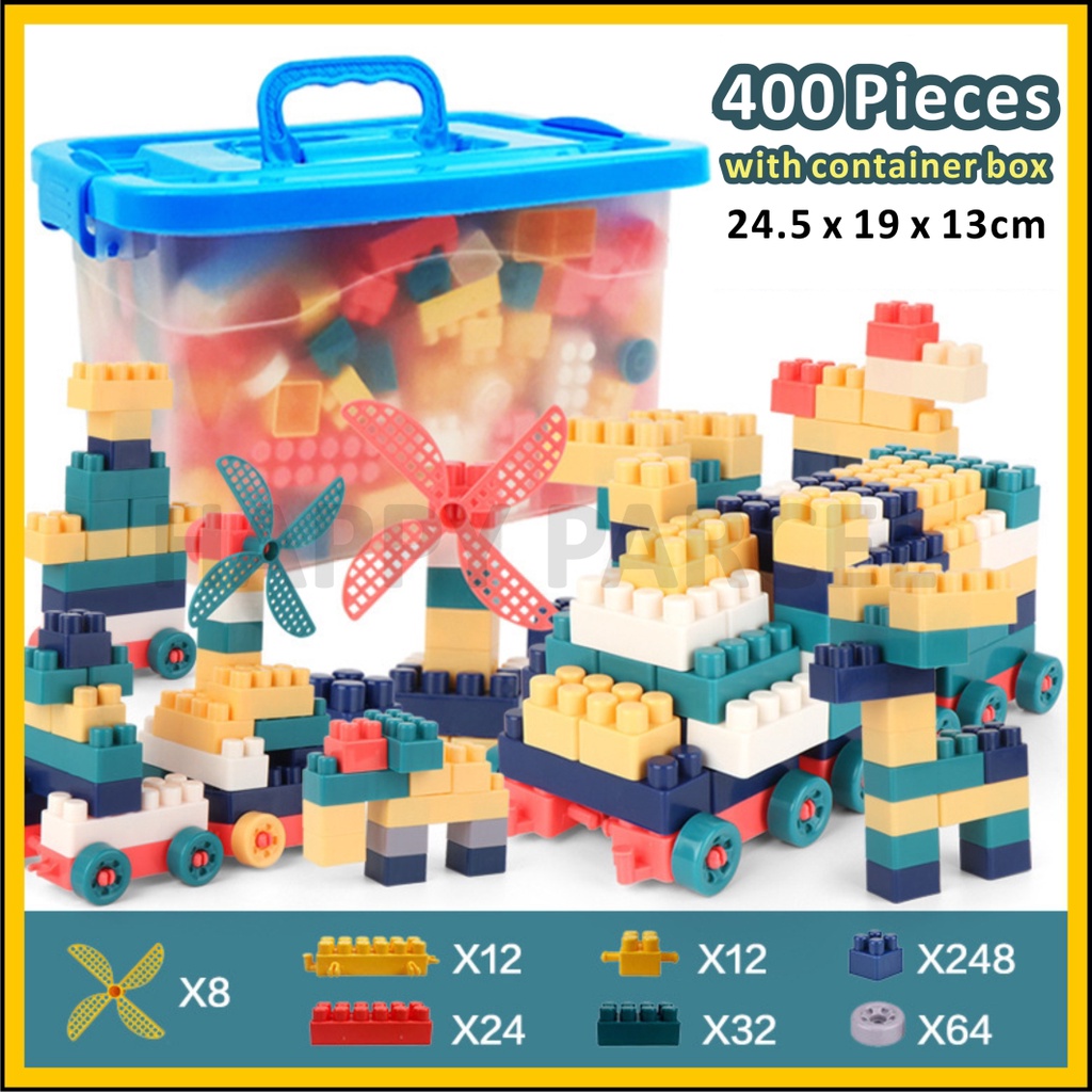 400pcs Building Block Toys Plastic Baby Block Toy Puzzle Block Building