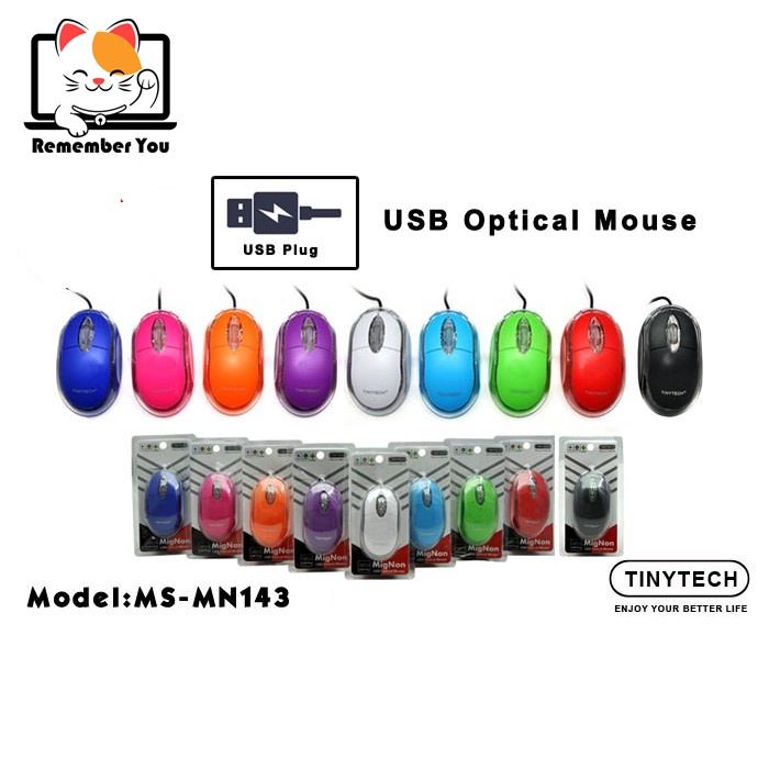 TINYTECH USB WIRED OPTICAL MOUSE (MS-MN143/U) | Shopee Malaysia