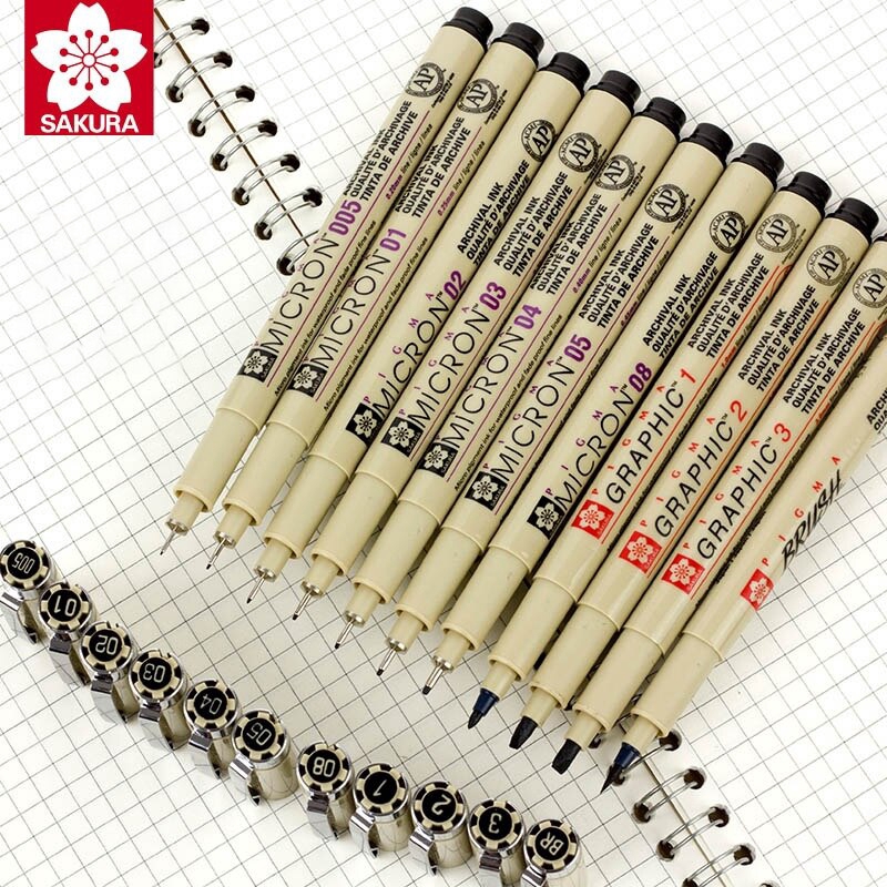 Sakura Pigma Brush – Penna A Inchiostro Pigmentato Nero – Modello ESDBR #49