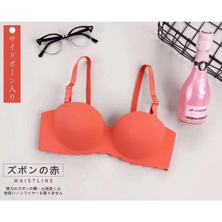 【Mebraties】Half 1/2 Cup A/B Size No Wire Seamless Wireless Push Up Women  Bra Baju Dalam Wanita