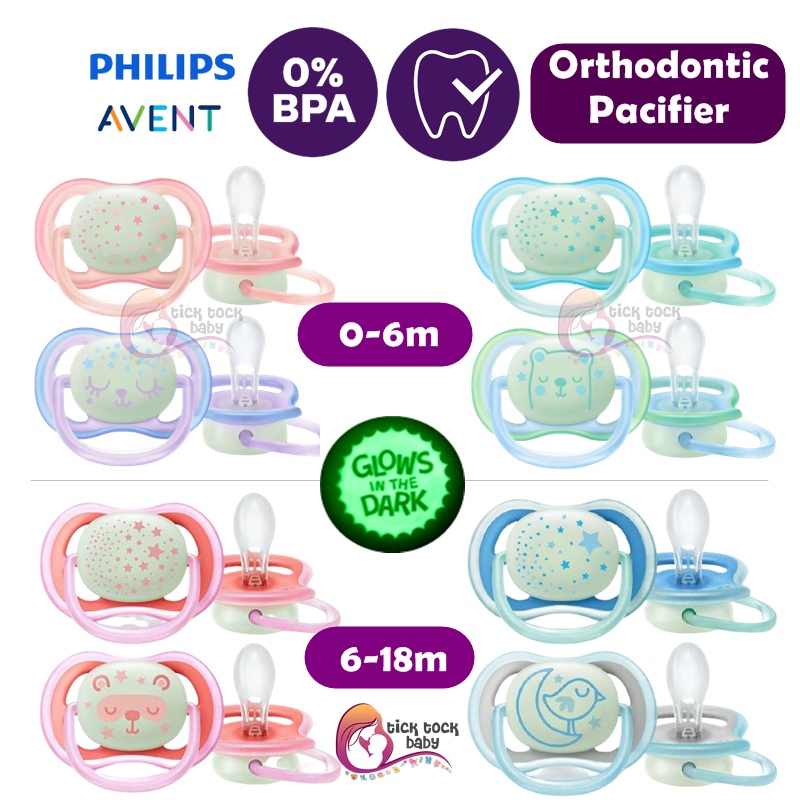 Glow In The Dark Philips Avent Pacifier Ultra Air Night Orthodontic