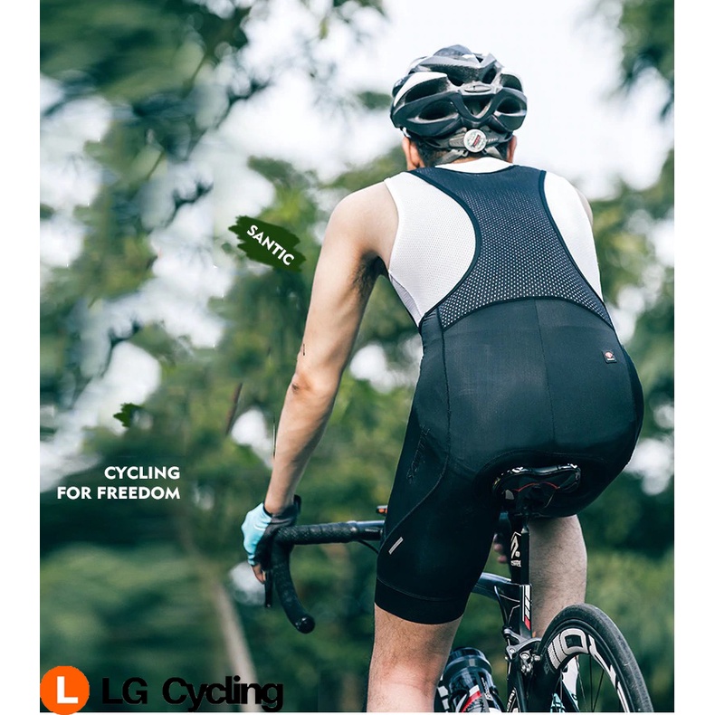 Santic Cycling Bib Short Black Men Cycling Bib Short Bike Bib Bicycle Bib Road Bike Mountain Bike MTB RB Shopee Malaysia