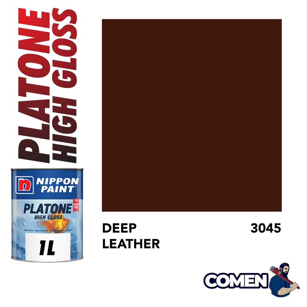 NIPPON PAINT Platone High Gloss 1 Liter Oil-Based Wood Timber Steel ...