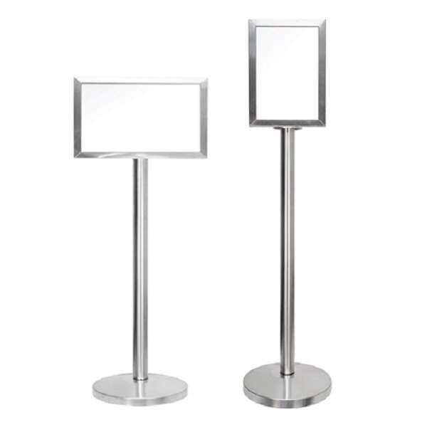 Display Sign Board Stand, Stainless Steel, 1150mm (H), Vertical or ...