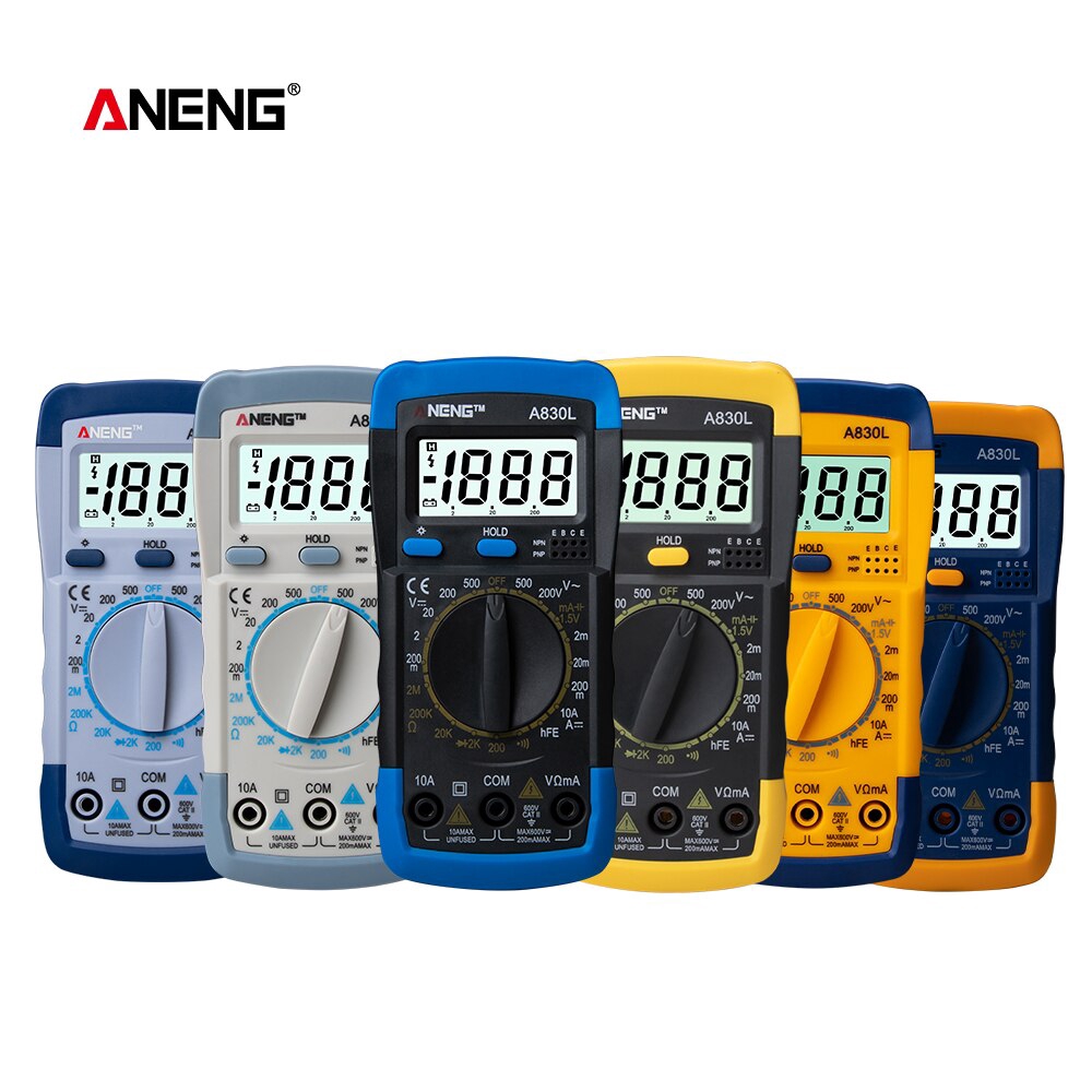 A830L LCD Digital Multimeter Electric Ammeter Voltmeter Tester Meter ...