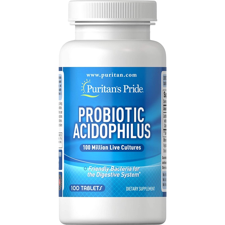 PURITAN'S PRIDE PROBIOTIC Acidphilus 100 MILLION LIVE CULTURE 100 ...