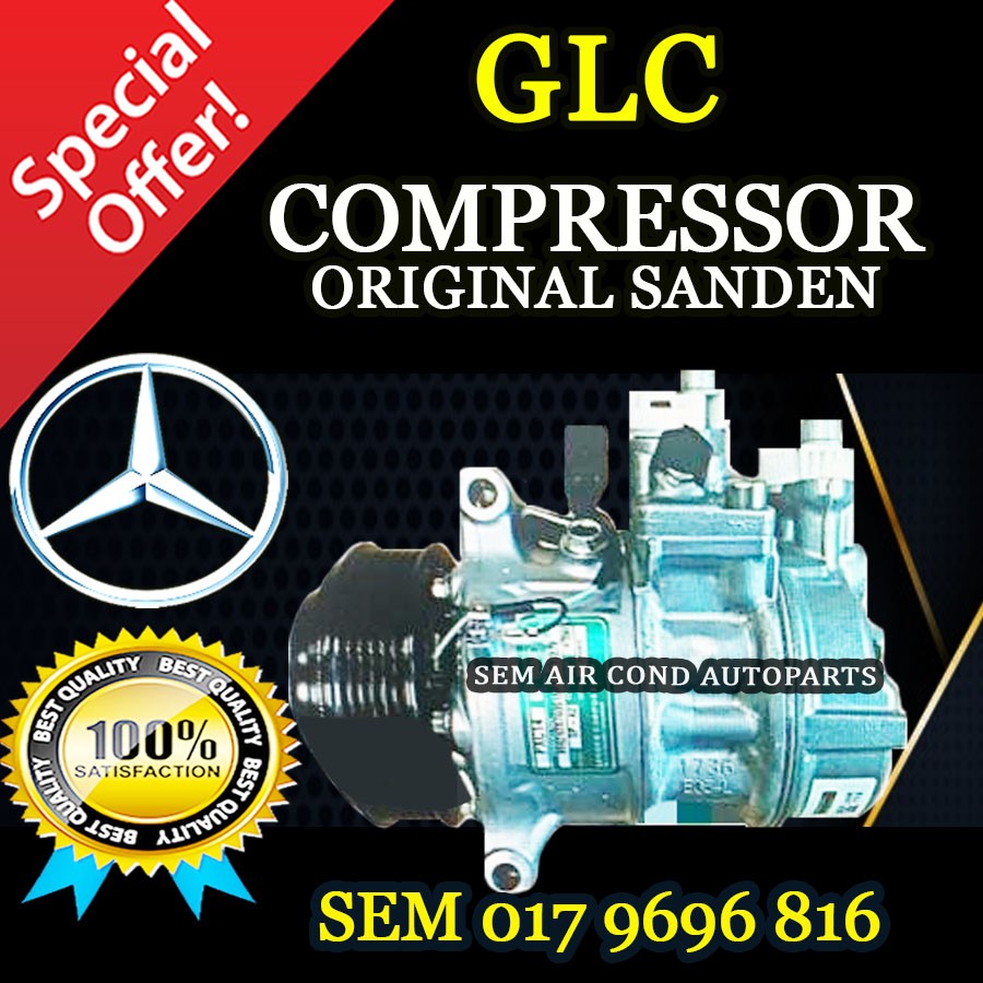MERCEDES-BENZ GLC ORIGINAL SANDEN SD COMPRESSOR/ KOMPRESOR (CAR AIRCOND ...
