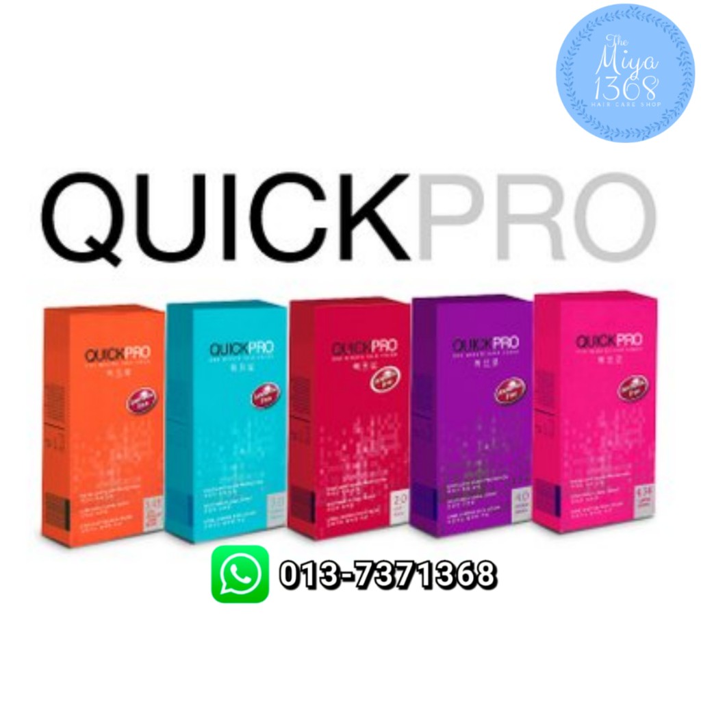 QuickPro Hair colour/Quick Pro One Minute Hair Colour Ammonia Free ...