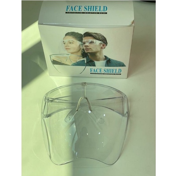 SAFETY FACE SHIELD FULL FACE ACRYLIC PROTECTIVE MASK GLASSES -1 SET ...