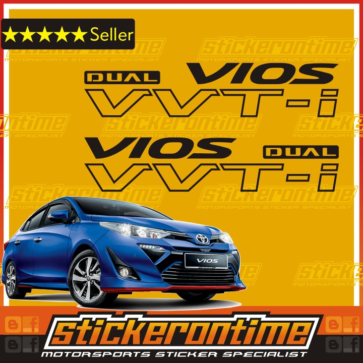 Toyota Vios Dual VVTI side door SET decal Car Sticker | Shopee Malaysia