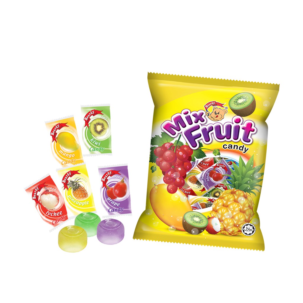 BEARDY MIX FRUIT CANDY 100G Shopee Malaysia