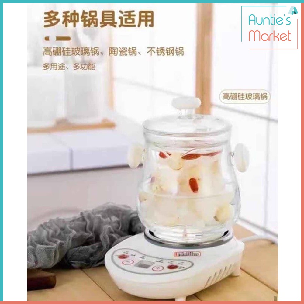 Promotion!!【Ready Stock】Double Layers Glass Electric Stew Pot / Soup ...