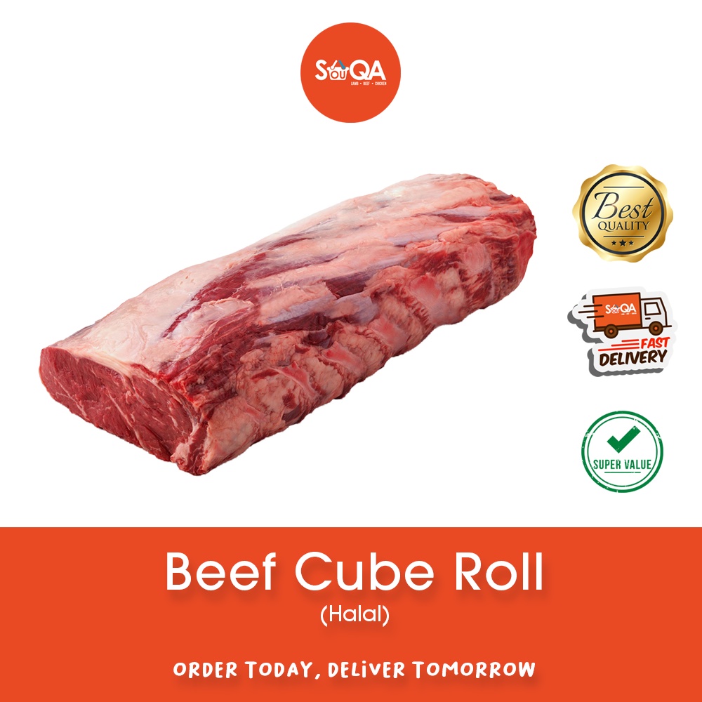 [Klang Valley only] Beef Cube Roll 1KG (Halal) Shopee Malaysia